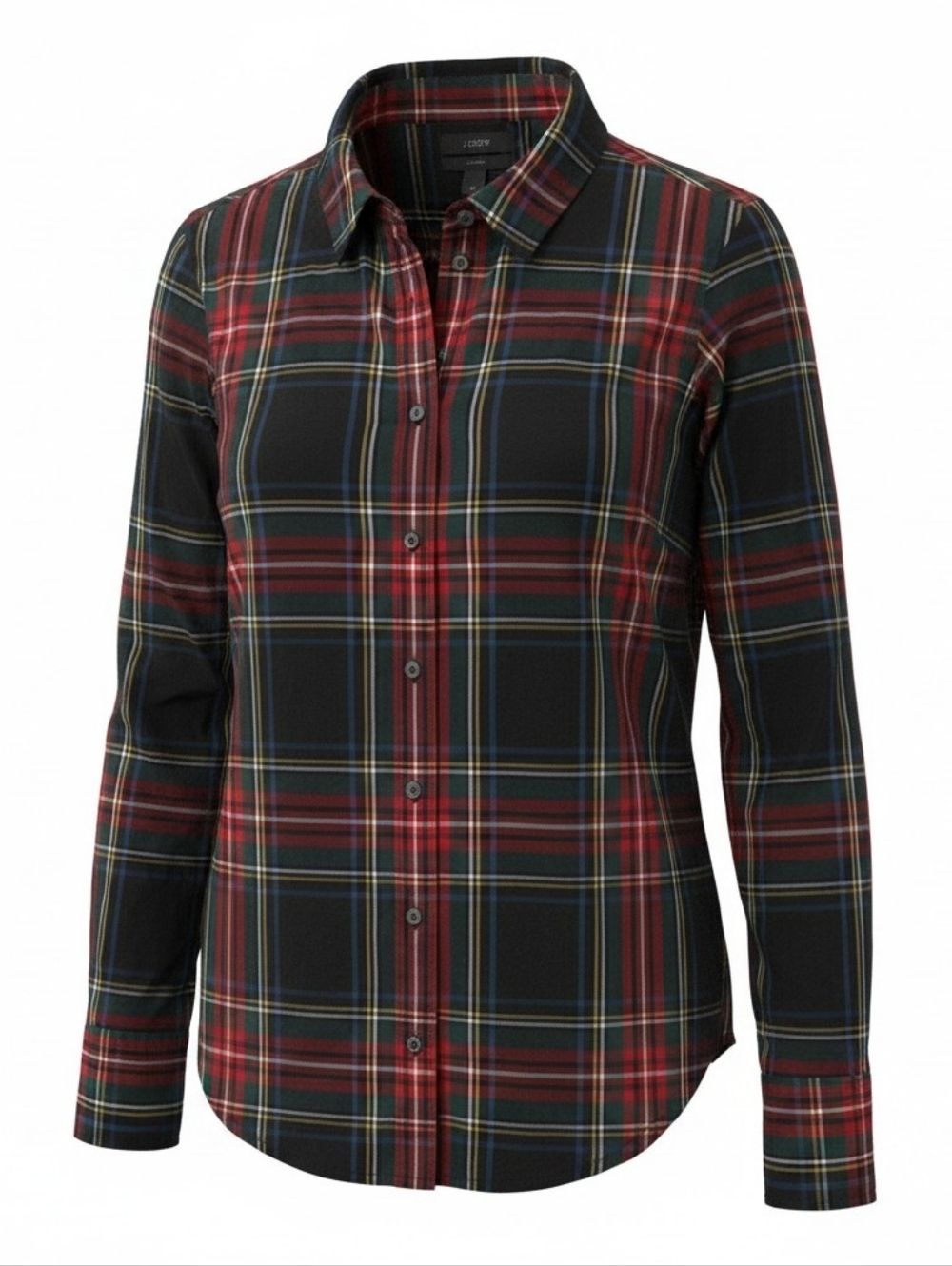 J. Crew Perfect Shirt Stewart Tartan Plaid Red Green Button Down 12 Preppy